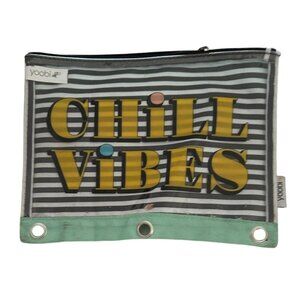 Yoobi Chill Vibes Zip Pencil Case Pouch Organizer School Supplies